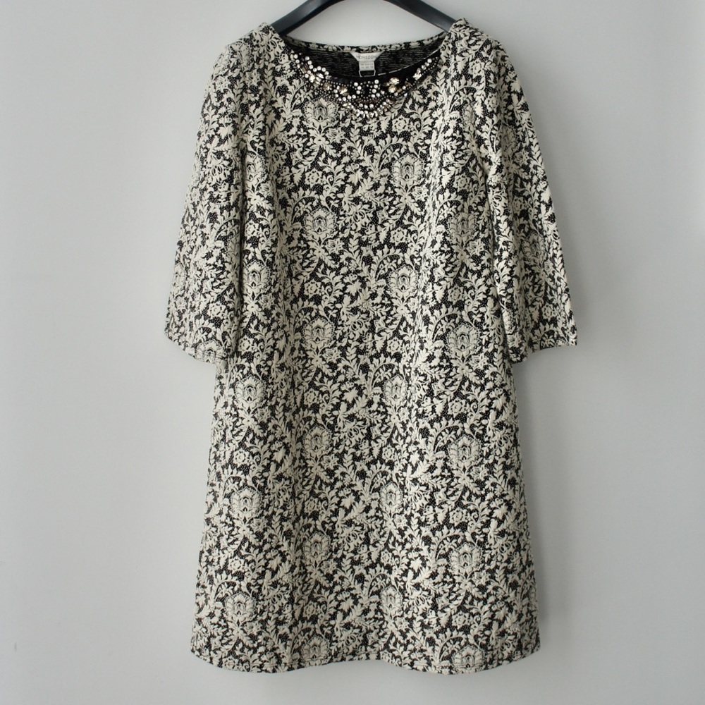 Relaxed jacquard mini dress